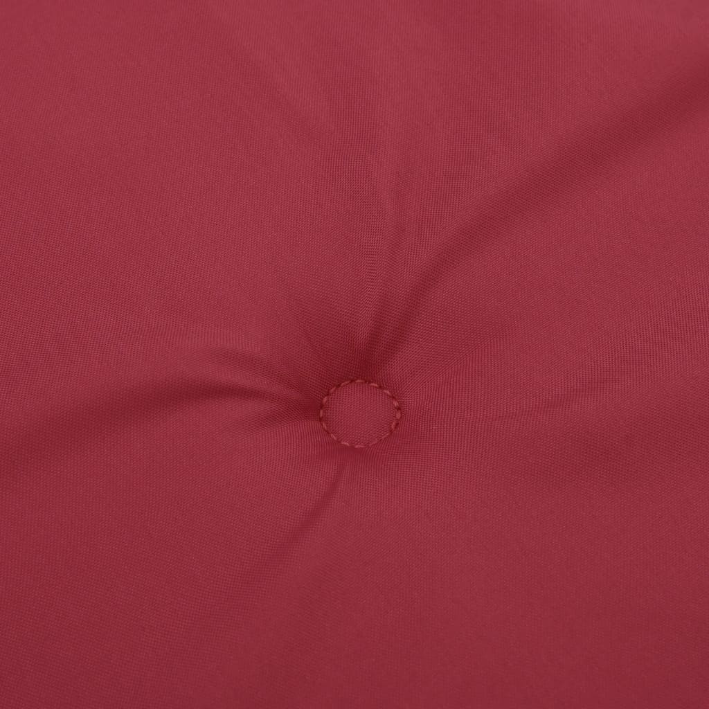 vidaXL Coussins de chaise de jardin lot de 2 rouge bordeaux 50x50x3 cm