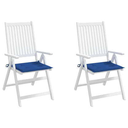 vidaXL Coussins de chaise de jardin lot de 2 bleu royal 50x50x3 cm