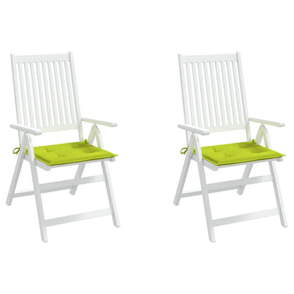 vidaXL Coussins de chaise de jardin lot de 2 vert vif 50x50x3 cm