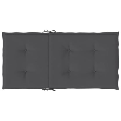 vidaXL Coussins de chaise de jardin à dossier bas lot de 6 anthracite