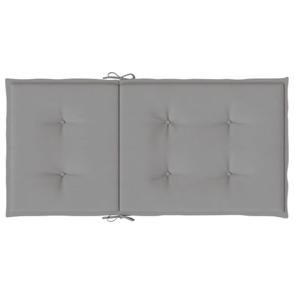 vidaXL Coussins de chaise de jardin à dossier bas lot de 6 gris