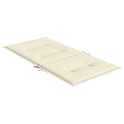 vidaXL Coussins de chaise de jardin à dossier bas lot de 6 crème