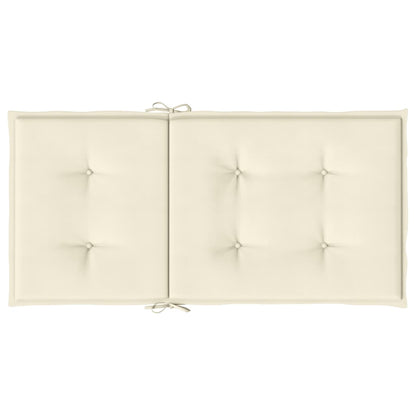 vidaXL Coussins de chaise de jardin à dossier bas lot de 6 crème