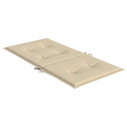 vidaXL Coussins de chaise de jardin à dossier bas lot de 6 beige