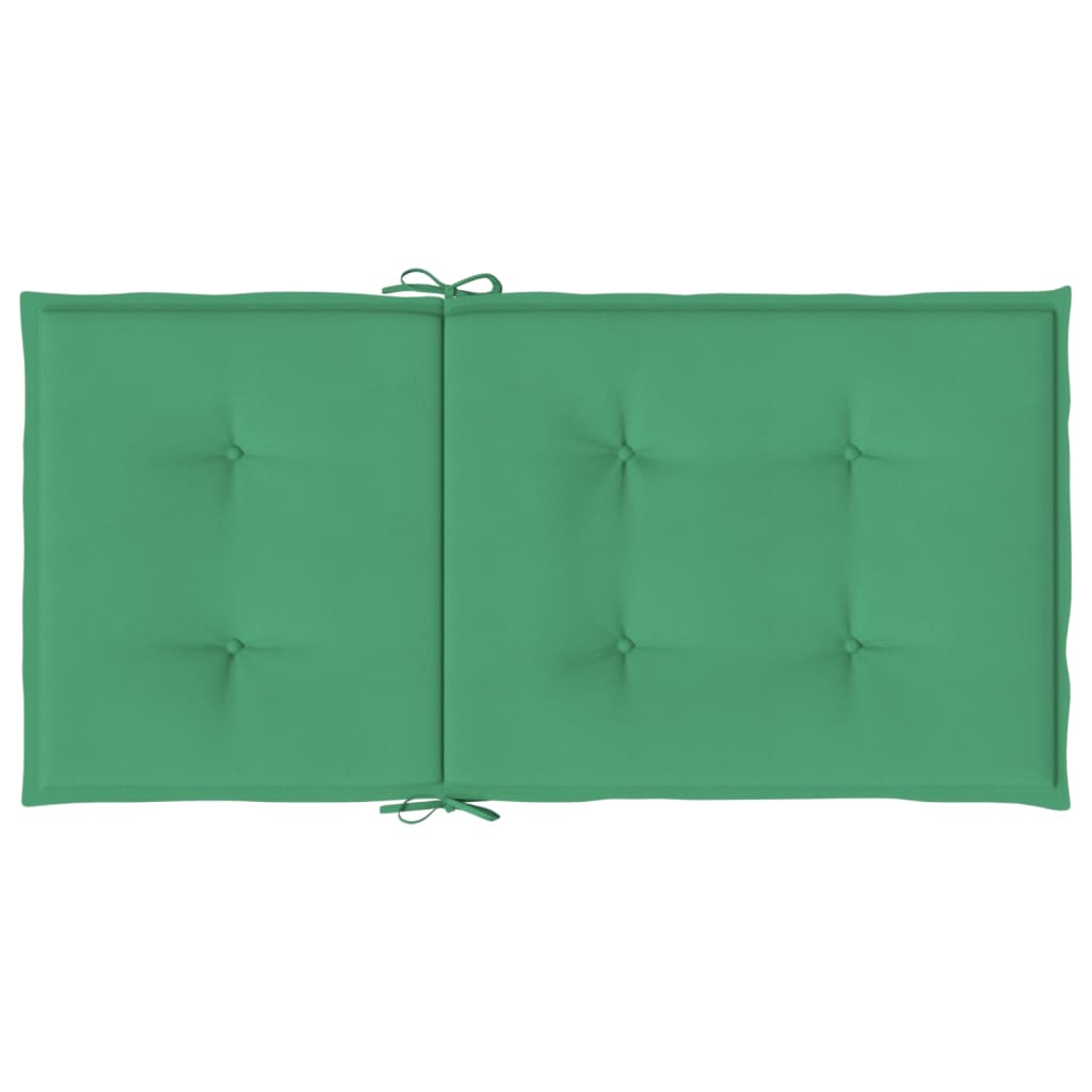 vidaXL Coussins de chaise de jardin à dossier bas lot de 6 vert