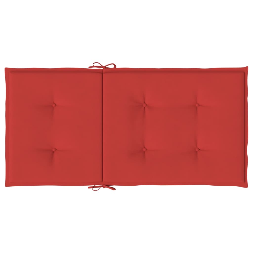 vidaXL Coussins de chaise de jardin à dossier bas lot de 6 rouge