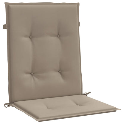 vidaXL Coussins de chaise de jardin à dossier bas lot de 6 taupe