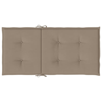 vidaXL Coussins de chaise de jardin à dossier bas lot de 6 taupe
