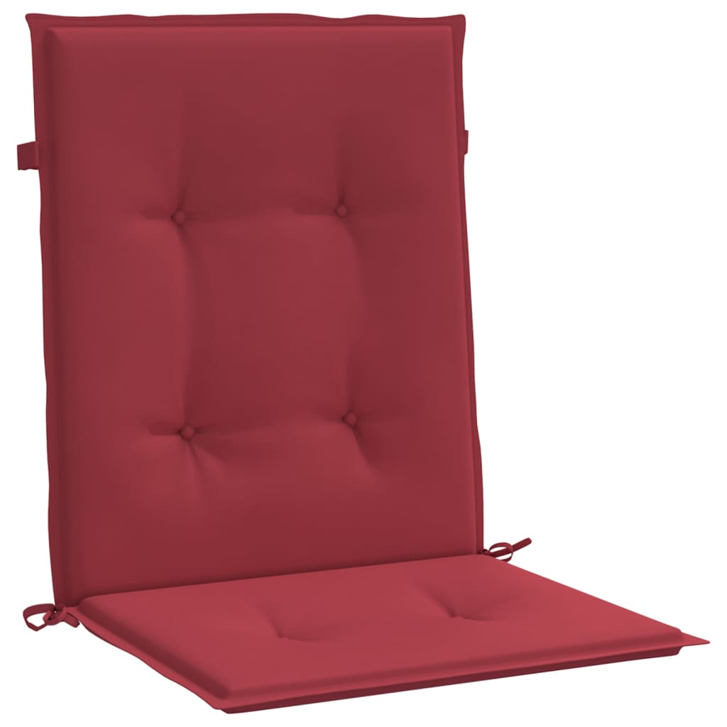 vidaXL Coussins de chaise de jardin à dossier bas lot de 2