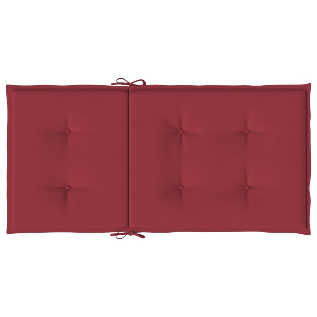 vidaXL Coussins de chaise de jardin à dossier bas lot de 2