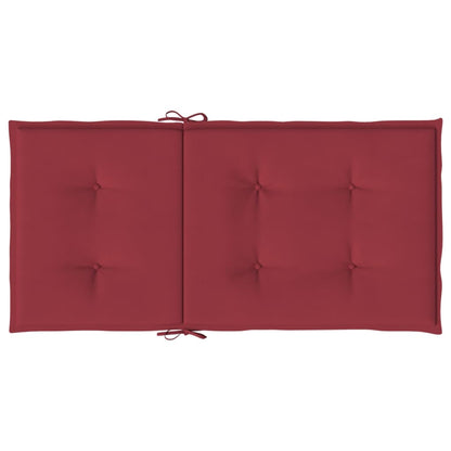 vidaXL Coussins de chaise de jardin à dossier bas lot de 2
