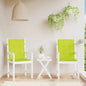 vidaXL Coussins de chaise de jardin à dossier bas lot de 2 vert vif