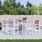vidaXL Coussins de chaise de jardin à dossier bas lot de 6 rouge