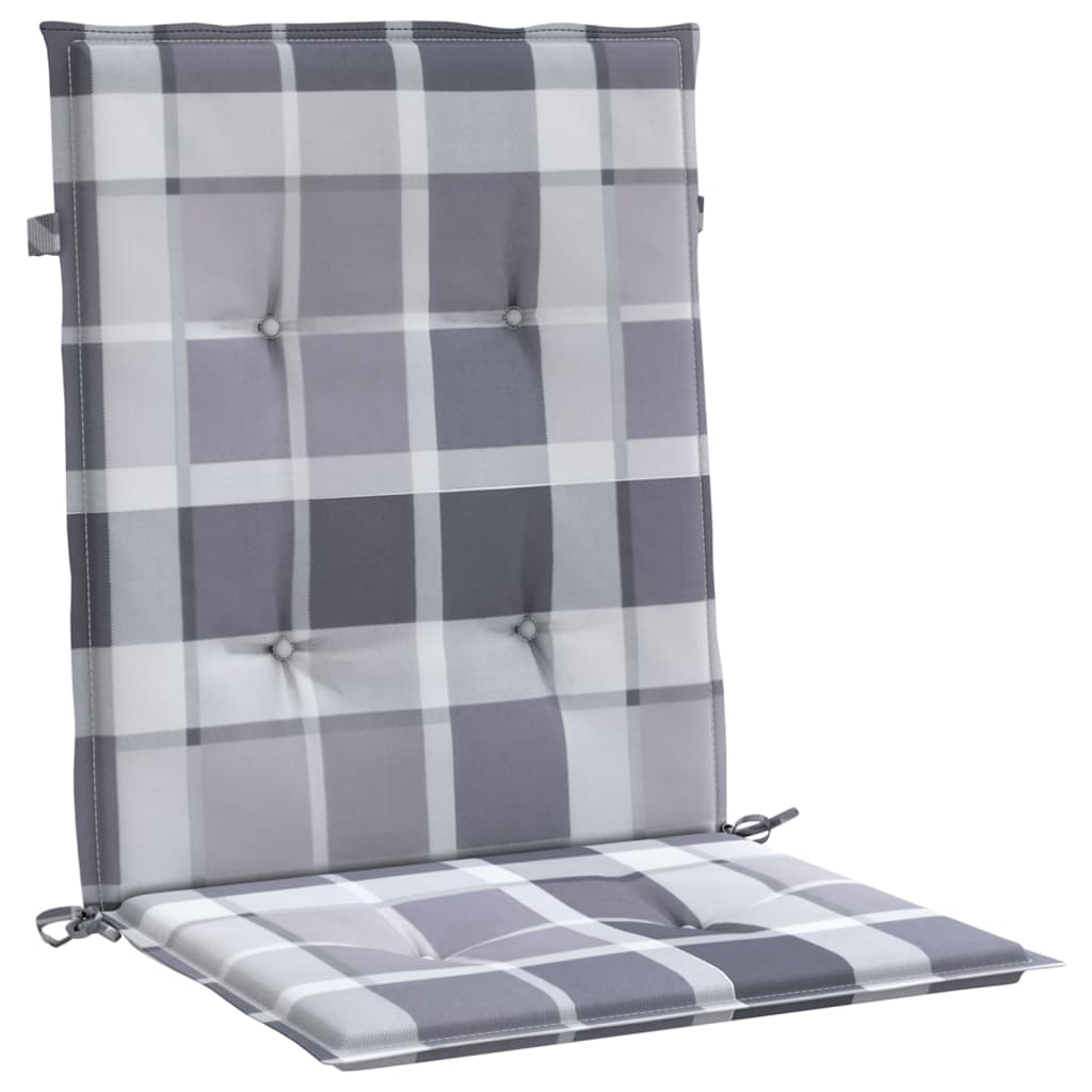 vidaXL Coussins de chaise de jardin à dossier bas lot de 2