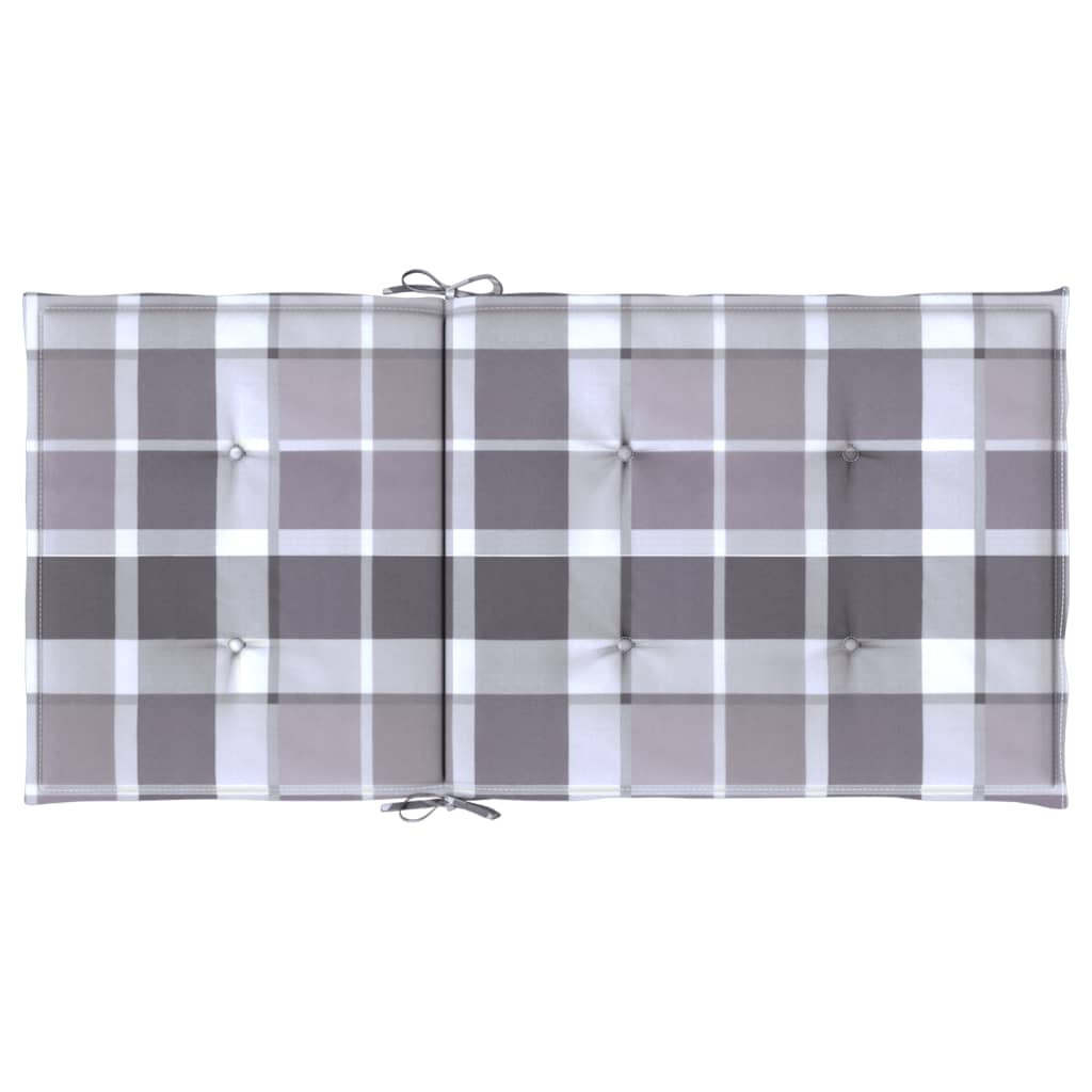 vidaXL Coussins de chaise de jardin à dossier bas lot de 2