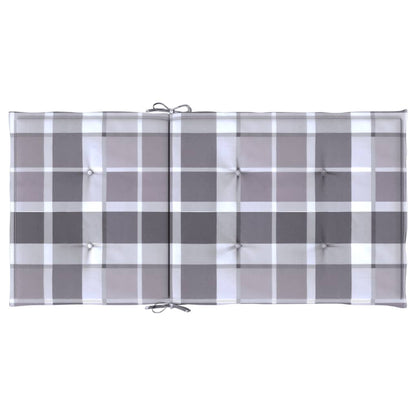 vidaXL Coussins de chaise de jardin à dossier bas lot de 2