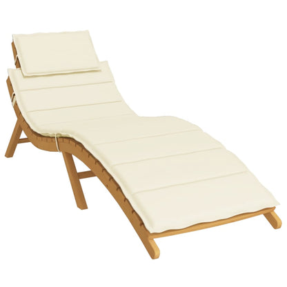 vidaXL Coussin de chaise longue crème 186x58x3 cm tissu oxford