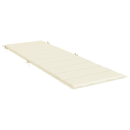 vidaXL Coussin de chaise longue crème 186x58x3 cm tissu oxford