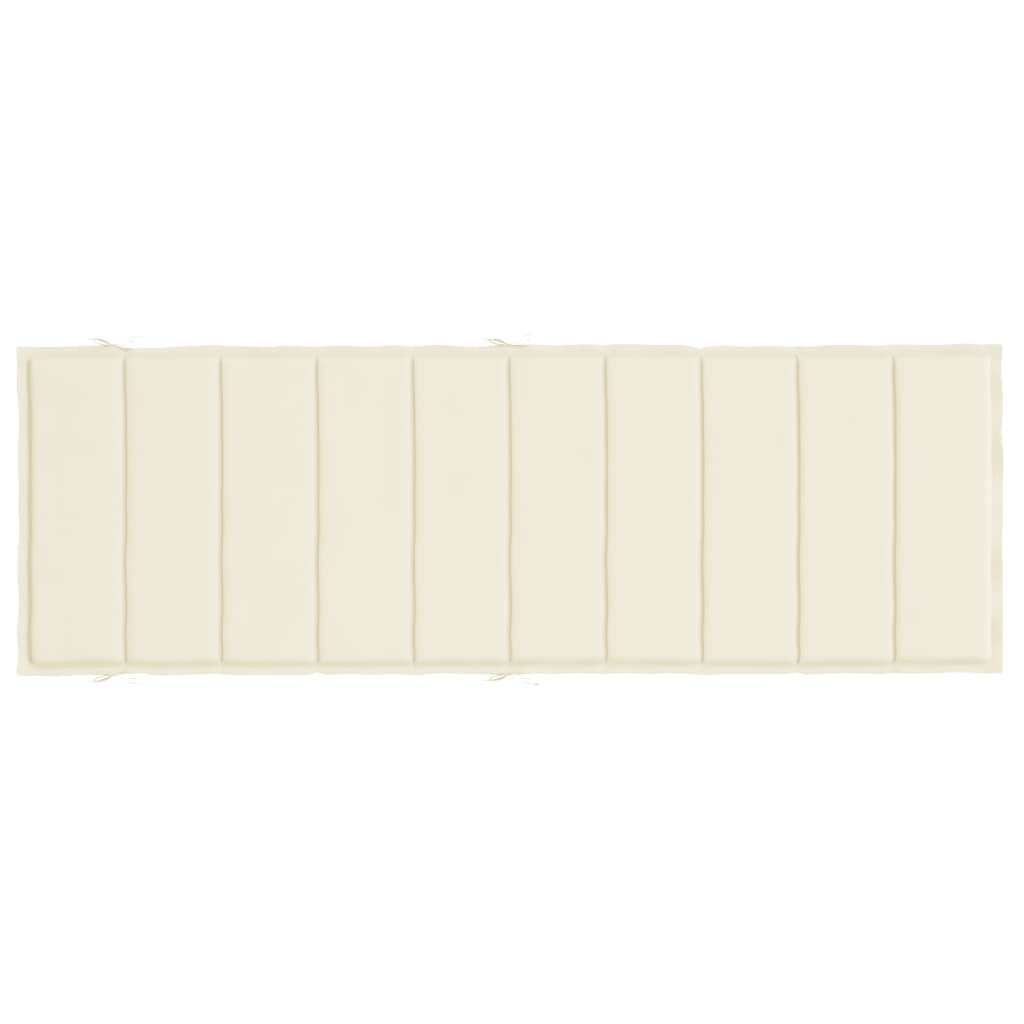 vidaXL Coussin de chaise longue crème 186x58x3 cm tissu oxford