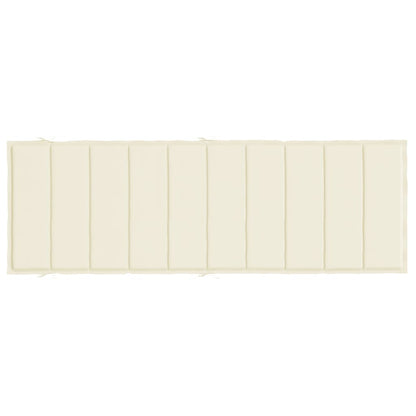 vidaXL Coussin de chaise longue crème 186x58x3 cm tissu oxford