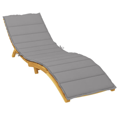 vidaXL Coussin de chaise longue gris 200x50x3cm tissu oxford