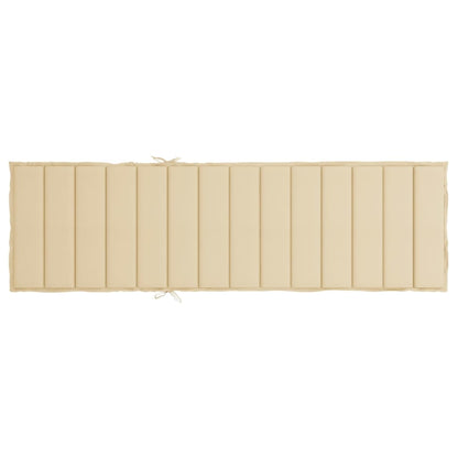 vidaXL Coussin de chaise longue beige 200x50x3 cm tissu oxford
