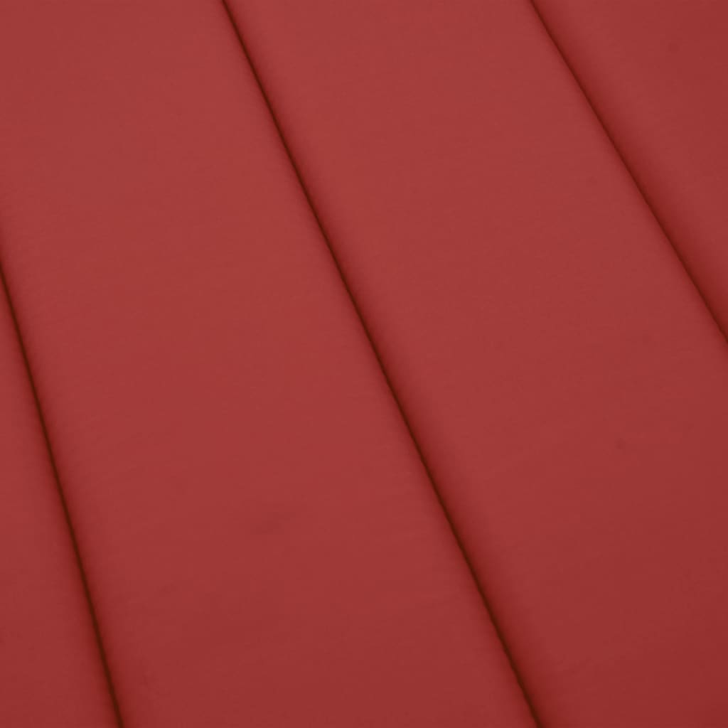 vidaXL Coussin de chaise longue rouge 200x50x3 cm tissu oxford
