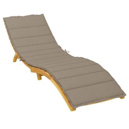 vidaXL Coussin de chaise longue taupe 200x50x3 cm tissu oxford
