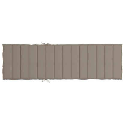 vidaXL Coussin de chaise longue taupe 200x50x3 cm tissu oxford