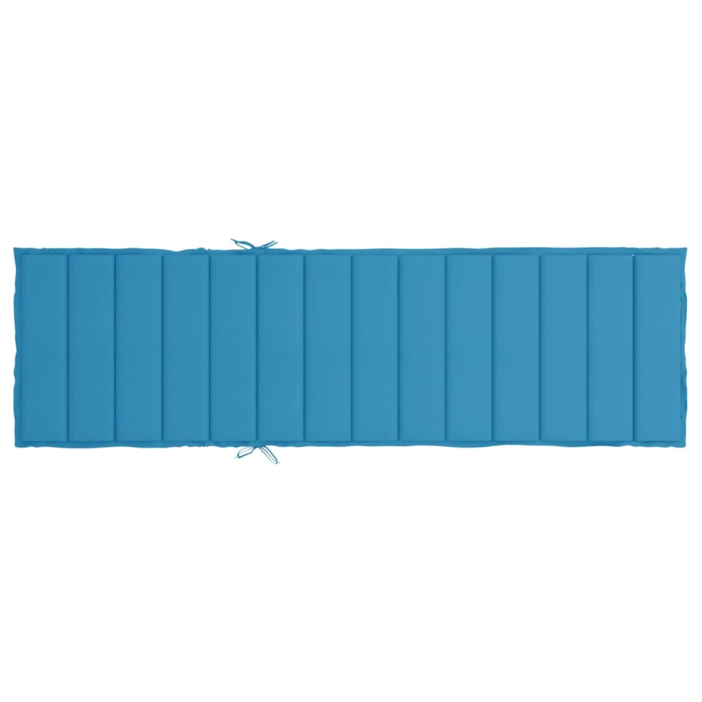 vidaXL Coussin de chaise longue bleu 200x60x3 cm tissu oxford
