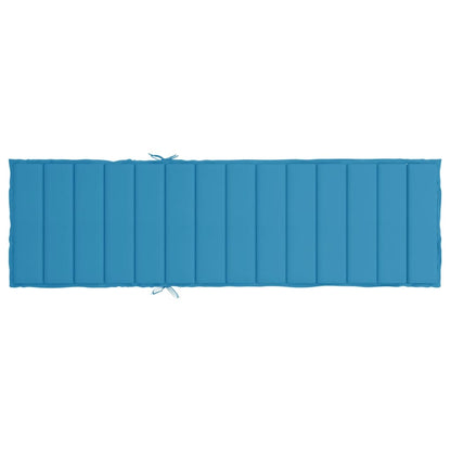 vidaXL Coussin de chaise longue bleu 200x60x3 cm tissu oxford