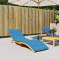 vidaXL Coussin de chaise longue bleu 200x60x3 cm tissu oxford
