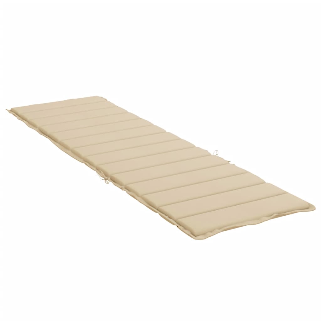 vidaXL Coussin de chaise longue beige 200x70x3 cm tissu oxford