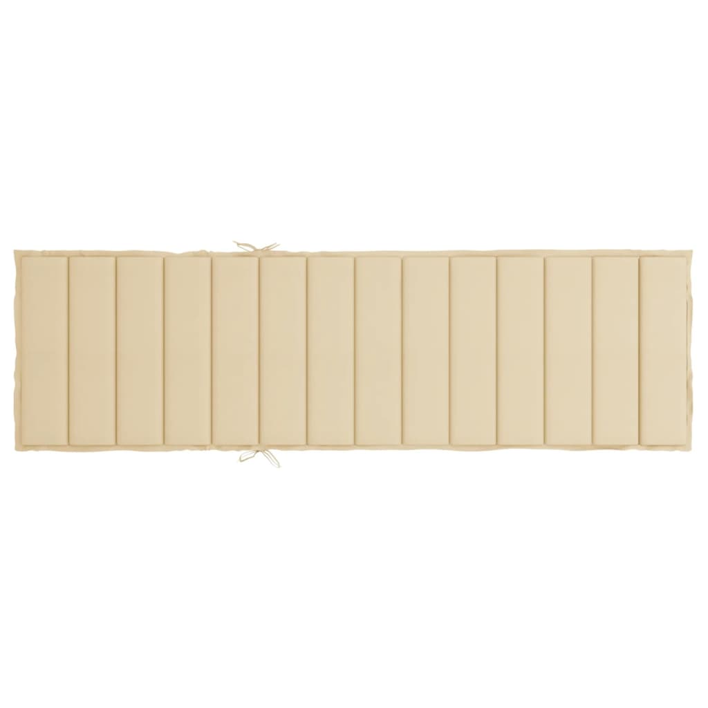vidaXL Coussin de chaise longue beige 200x70x3 cm tissu oxford