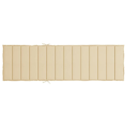 vidaXL Coussin de chaise longue beige 200x70x3 cm tissu oxford