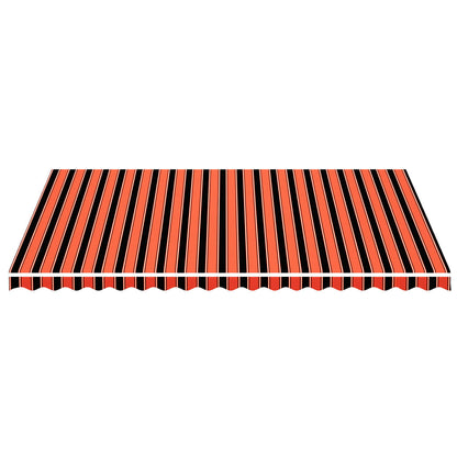 vidaXL Tissu de remplacement pour auvent Orange et marron 5x3,5 m