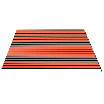vidaXL Tissu de remplacement pour auvent Orange et marron 5x3,5 m