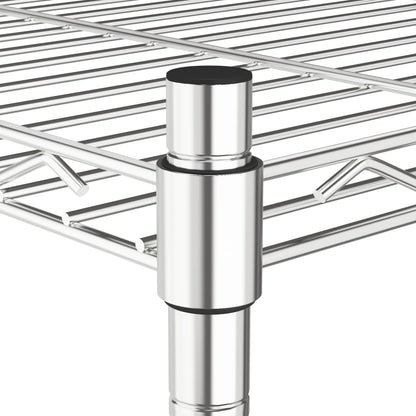 vidaXL Étagère de rangement 5 niveaux roues 75x35x155 cm Chrome 250 kg
