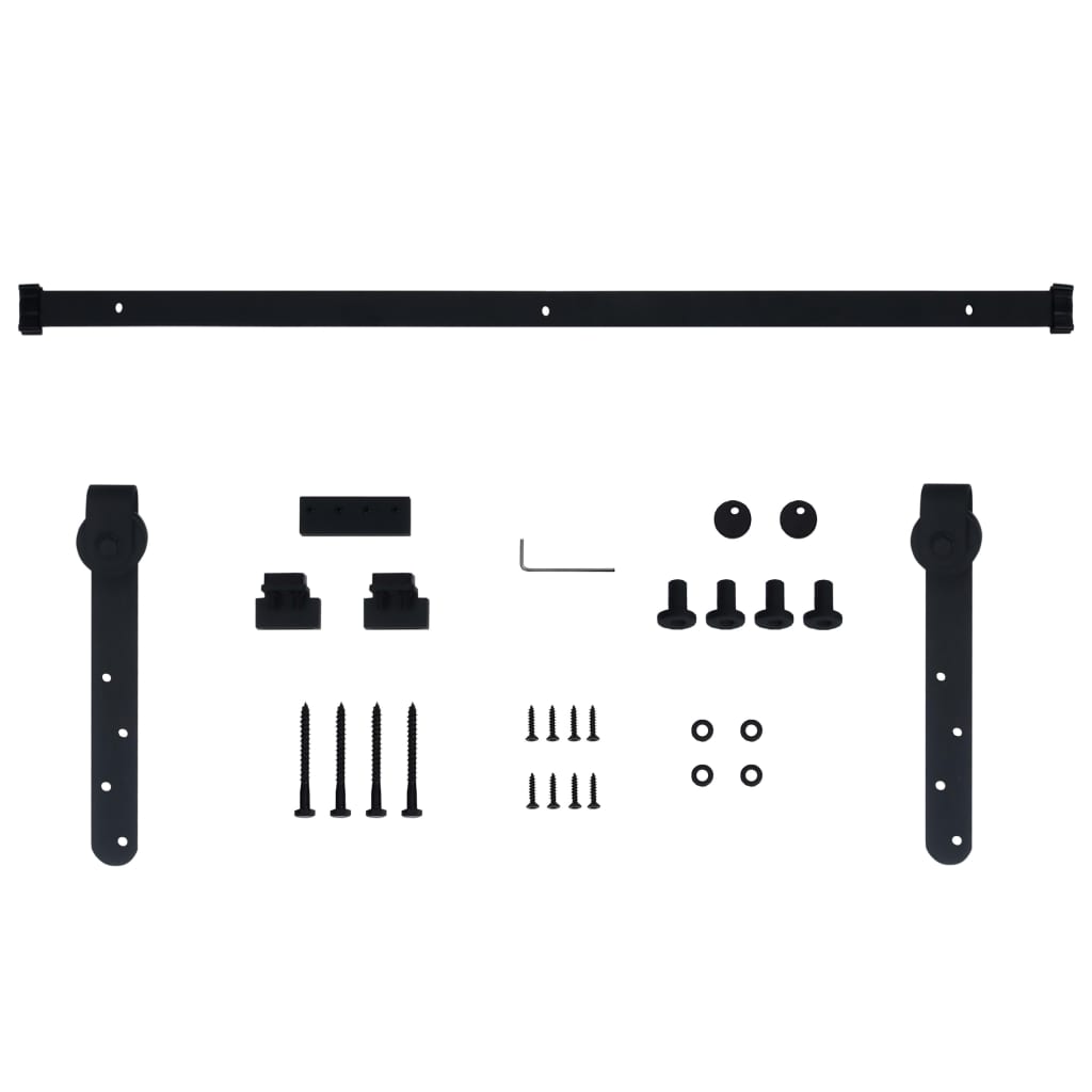 vidaXL Kit mini de porte d'armoire coulissante Acier au carbone 152 cm