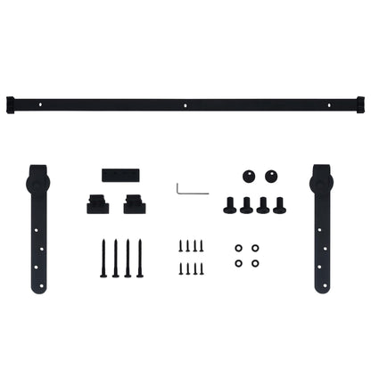 vidaXL Kit mini de porte d'armoire coulissante Acier au carbone 122 cm