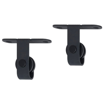 vidaXL Kit mini de porte d'armoire coulissante Acier au carbone 122 cm
