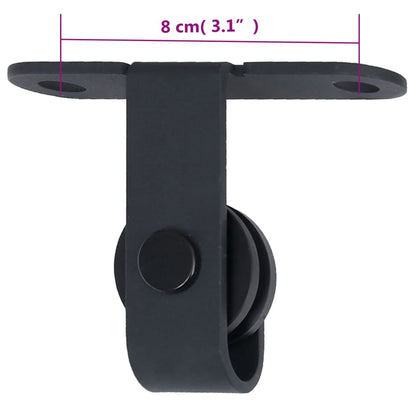 vidaXL Kit mini de porte d'armoire coulissante Acier au carbone 122 cm