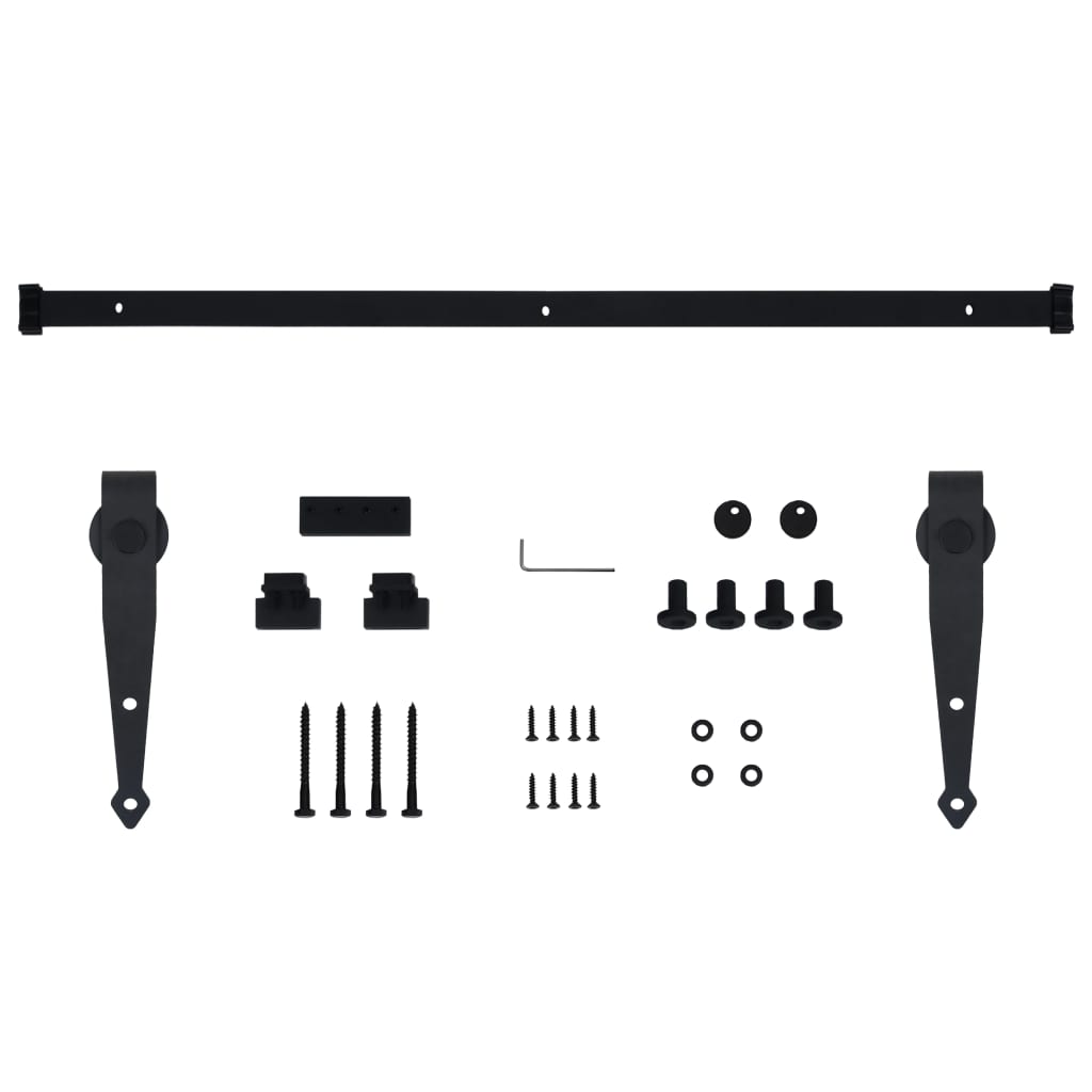 vidaXL Kit mini de porte d'armoire coulissante Acier au carbone 152 cm