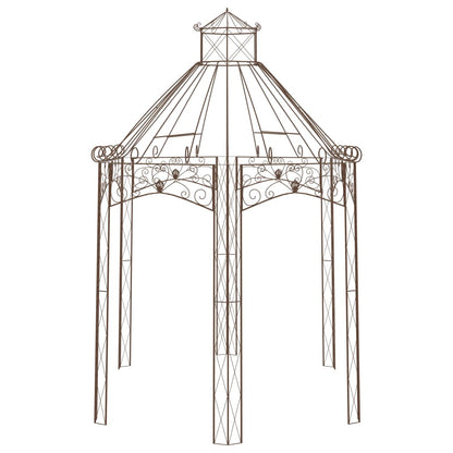 vidaXL Pavillon de jardin Marron antique 400x258x378 cm Fer
