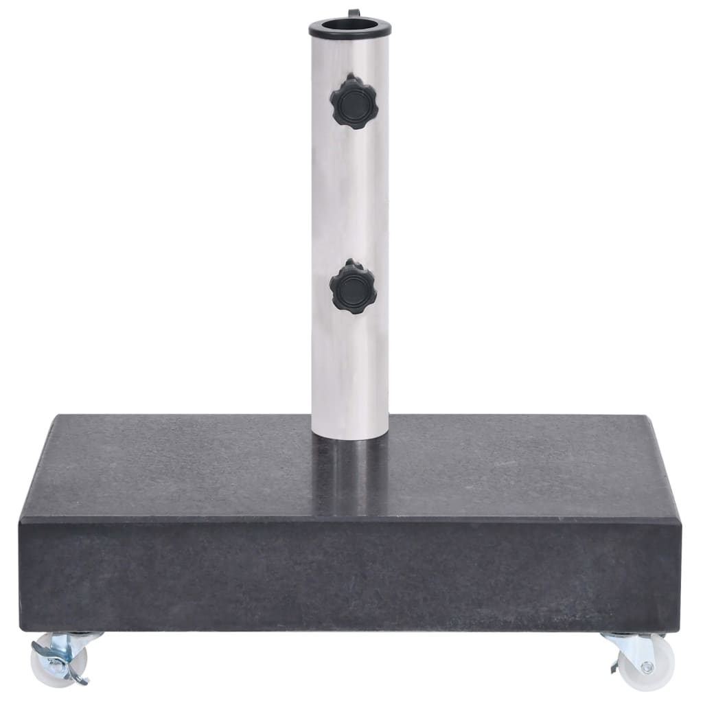 vidaXL Socle de parasol Noir 45x25x8 cm Granite