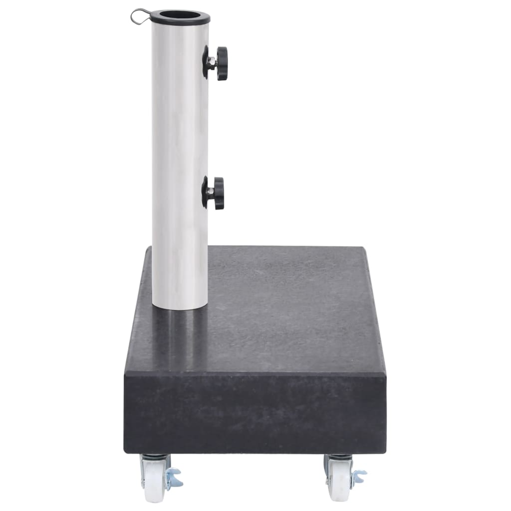 vidaXL Socle de parasol Noir 45x25x8 cm Granite