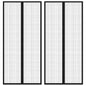 vidaXL Rideaux de porte anti-insectes 2 pcs avec aimants noir 210x90cm
