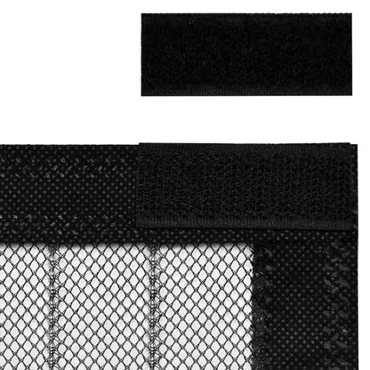 vidaXL Rideaux de porte anti-insectes 2 pcs avec aimants noir 210x90cm