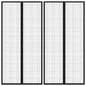 vidaXL Rideaux de porte anti-insectes 2 pcs et aimants noir 220x100 cm