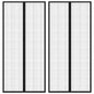vidaXL Rideaux de porte anti-insectes 2 pcs et aimants noir 220x110 cm